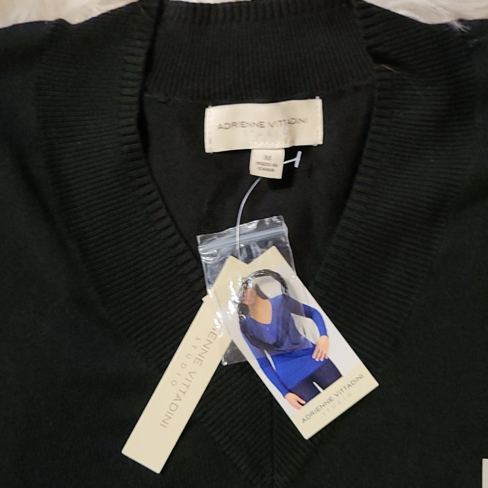 Nwt Adrienne Vittadini V neck sweater free dress - Picture 8 of 13